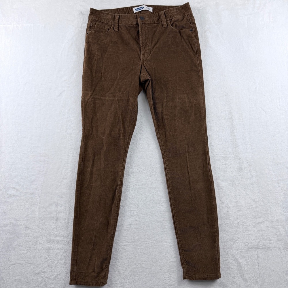 Old‎ Navy Corduroy Pants Rockstar Super Skinny Brown Mid-Rise Size 6